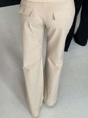NEW Djerf Avenue Day-To-Day Pants Cream Size M Straight Leg $180 Retail